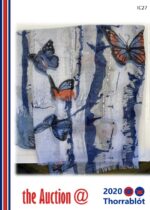 Blue and White Butterfly Fashion Scarf