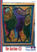 Acrylic painting "Group Angst" by Guelph artist Maria Pezzano, Vintage