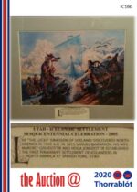 Framed picture of Leif Eriksson landing in North America